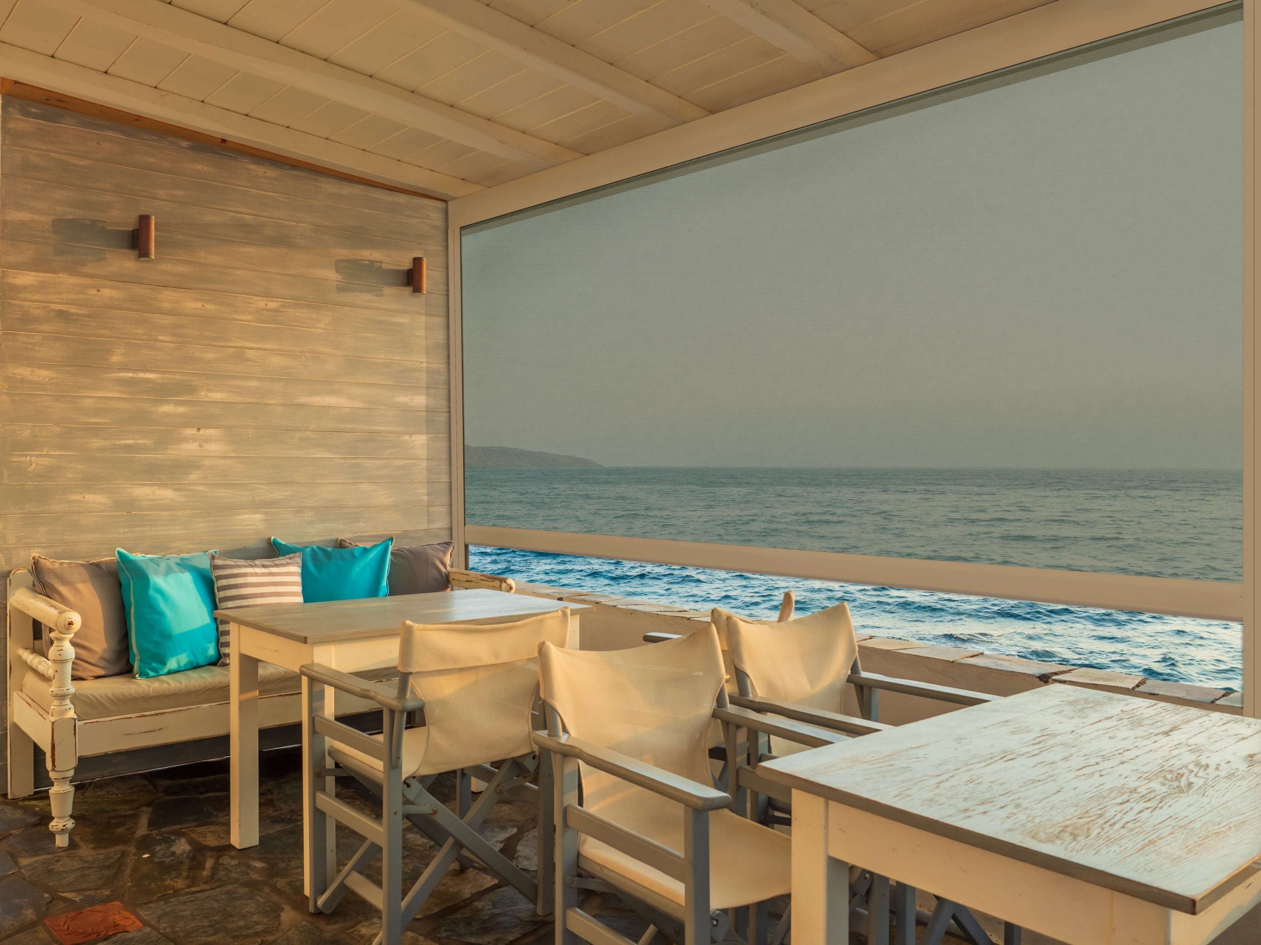 Outdoor blinds beach patio